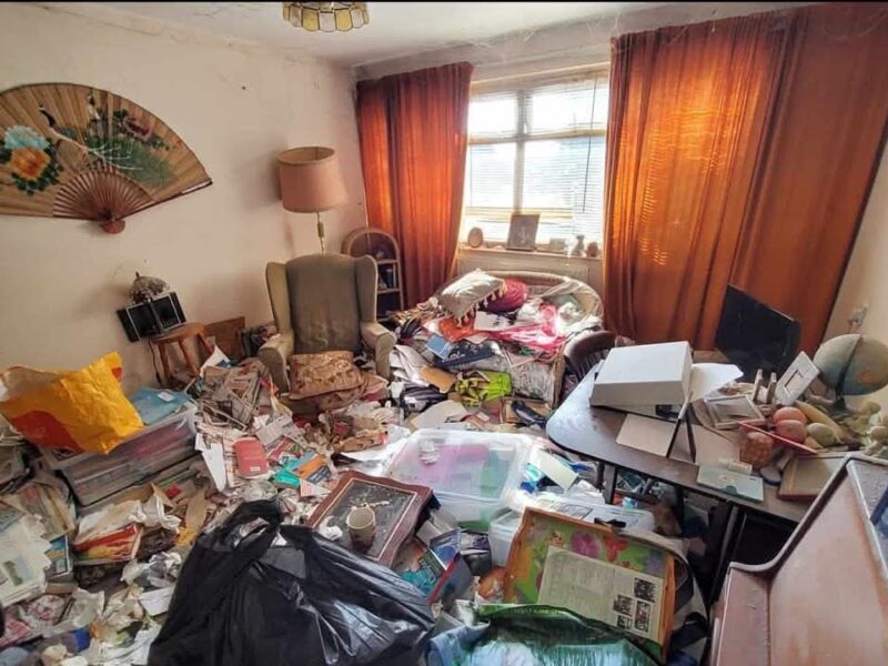 Logement encombré avant un accompagnement syndrome de Diogène